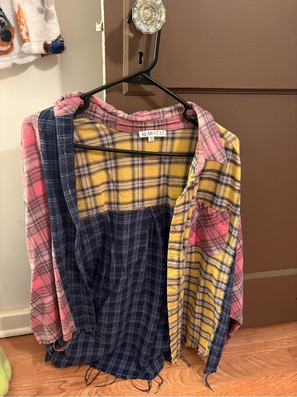 Multi-Color Patchwork Plaid Women’s Shirt